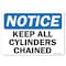 Signmission OSHA Notice, 5" Height, Keep All Cylinders Chained, 7" X 5", Landscape OS-NS-D-57-L-19543 - alternate 1